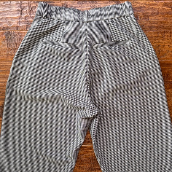 Abercrombie Curve Love A&F Sloane Tailored Wide Leg Pant, Brown Herringbone, 27 - Picture 10 of 10